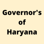 governors of haryana