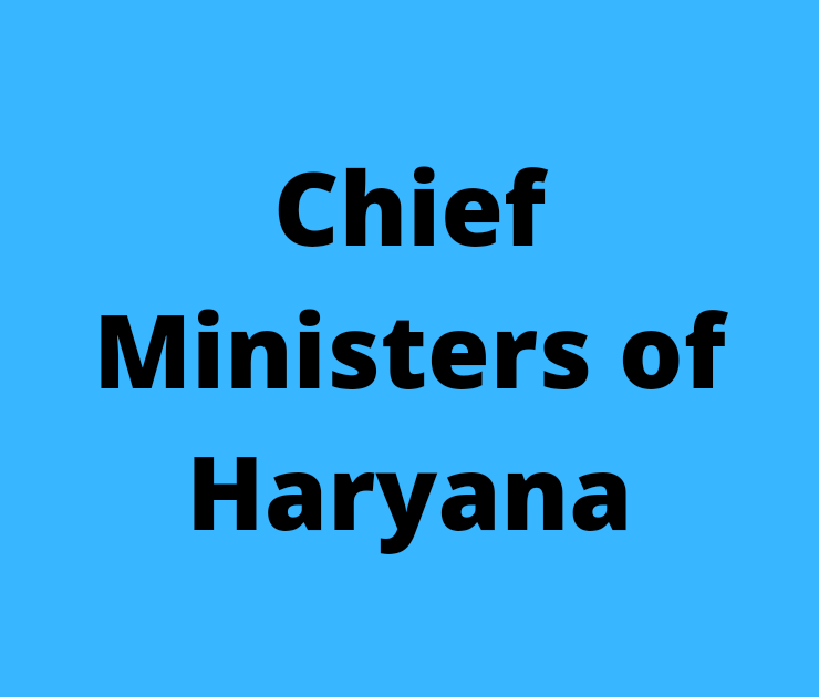 Chief Ministers of Haryana