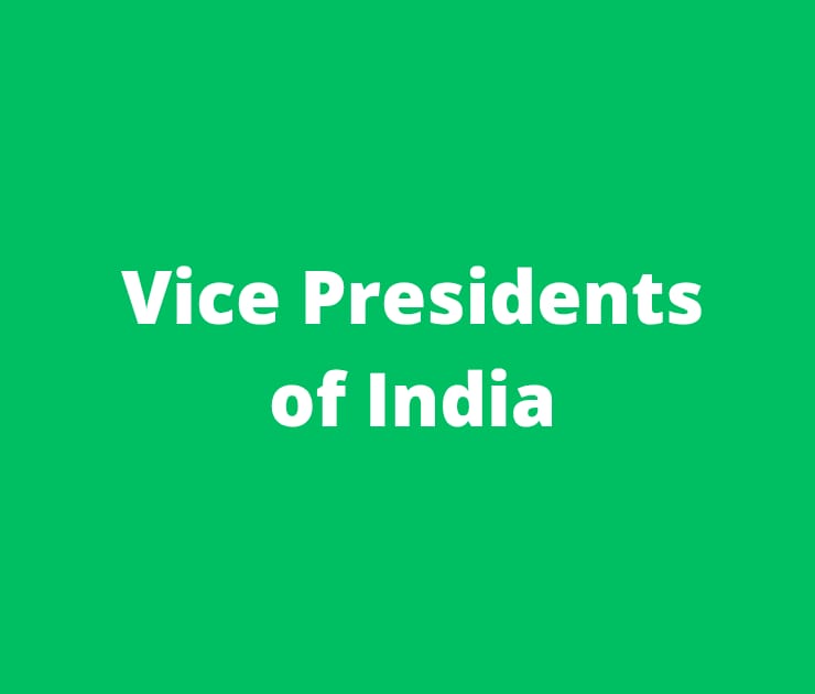Vice Presidents of India