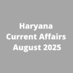 Current Affair Aug 2025