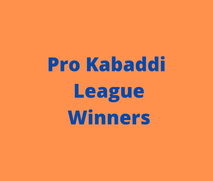 Pro Kabaddi League Winners